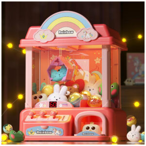 DOLIVE Claw Machine para Crianças, Mini Máquina de Garra Unicórnio Rosa, Jogo Eletrônico com Música para Idade 4 a 10+
