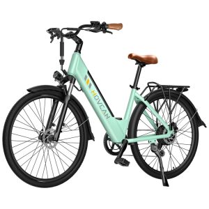 Bicicleta elétrica V80 motor de 1000 W 45 KMH bateria removível de 48 V e 13 Ah bicicleta elétrica City Cruiser de 26'' para adultos com autonomia de até 112km Verde