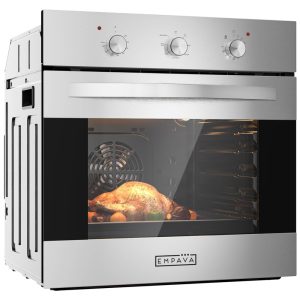 Forno de Parede Elétrico Empava 60 cm com 6 Funções de Cozimento Sistema de Convecção Embutido e Controle Mecânico em Aço Inox