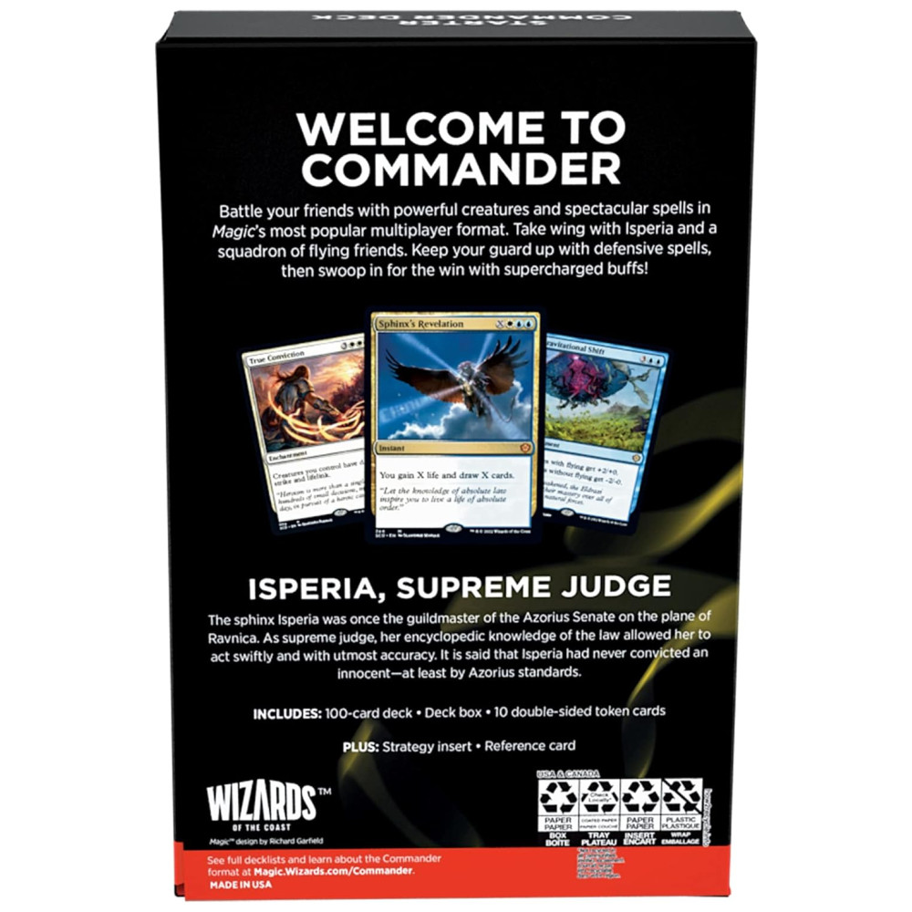 Magic The Gathering Starter Commander Deck – Primeiro Voo Branco e Azul Para Maiores de 13 Anos - Imagem 5