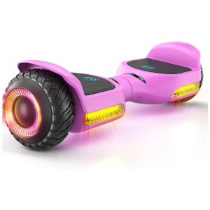 Gyroor G13 - Hoverboard Rosa com Luzes LED Motor de 500W e Bluetooth para Crianças de 6 a 12 anos e Adultos