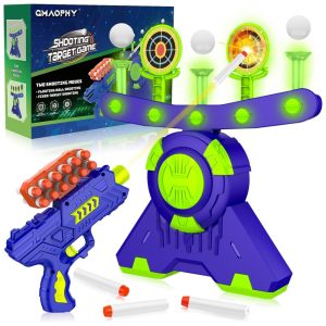 GMAOPHY Brinquedo de Tiro com Bola Flutuante e Alvo Luminoso - Kit Completo com 10 Bolas e 5 Alvos para Crianças