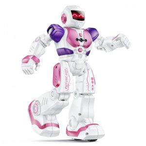 Robô de controle remoto Ruko 6088 para crianças rosa com sensores de gestos programação de até 50 movimentos canto dança e bateria recarregável