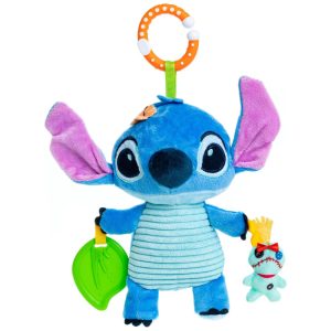 Pelúcia Stitch 30 cm de Altura com Carrilhão Divertido Orelhas Enrugadas e Mordedores Texturizados para Crianças KIDS PREFERRED Azul