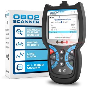 Scanner Bluetooth OBD2 BLCKTEC 440 com Tela Colorida 28" e Diagnóstico ao Vivo para Carros 1996+ e Diesel 12V