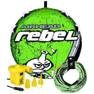 Boia Rebocável Inflável Para 1 Pessoa Resistente AIRHEAD Verde
