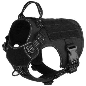 ICEFANG Arreio Tático para Cães com 2 Fivelas de Metal Pequeno