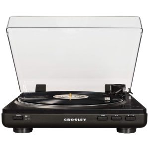 Toca-Discos Crosley T400 - Reprodutor de Vinil Totalmente Automático com Bluetooth e Pré-amplificador Integrado Preto