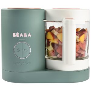 Processador de Alimentos para Bebês Neo 4 em 1 Capacidade 1.3L Vidro BEABA BEA0400 VW US Rosa pálido