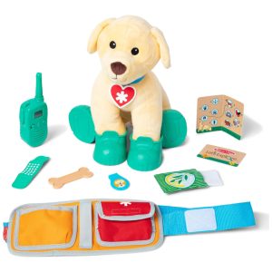 Pelúcia Cão Ranger com Equipamento de Busca e Resgate Perfeita para Brincar e Aprender para Crianças Acima de 3 Anos Melissa & Doug