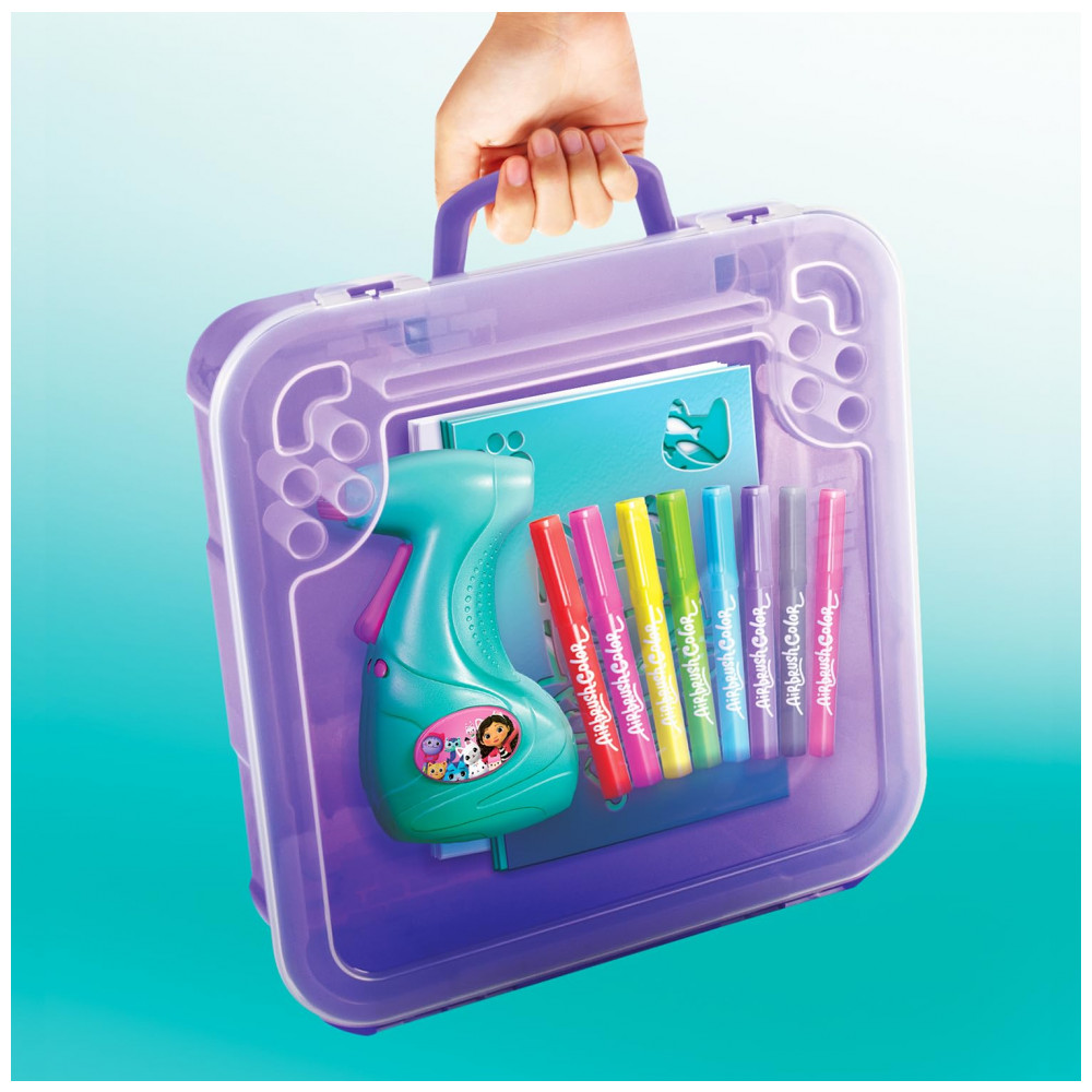 Maleta de Arte Gabbys Dollhouse Airbrush! Crie Pôsteres Incríveis com Estênceis e Airbrush! Canal Toys - Imagem 6