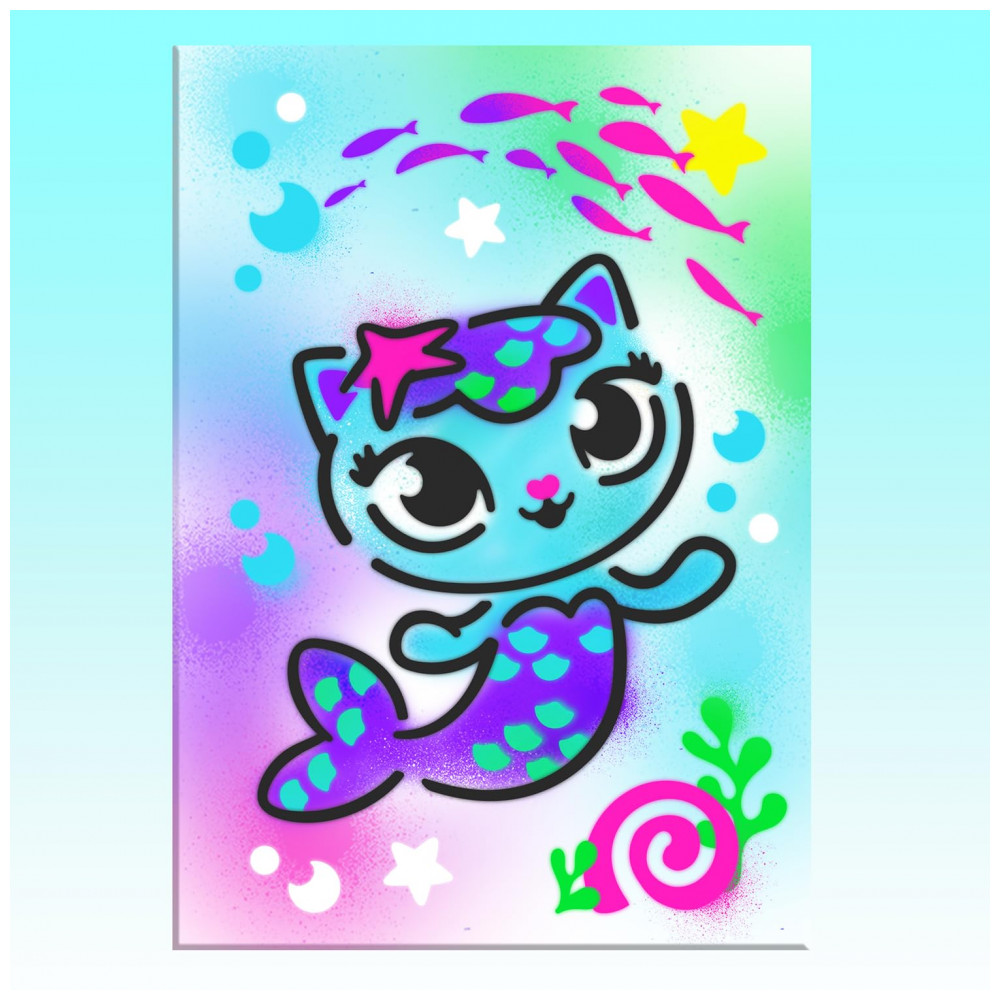 Maleta de Arte Gabbys Dollhouse Airbrush! Crie Pôsteres Incríveis com Estênceis e Airbrush! Canal Toys - Imagem 9