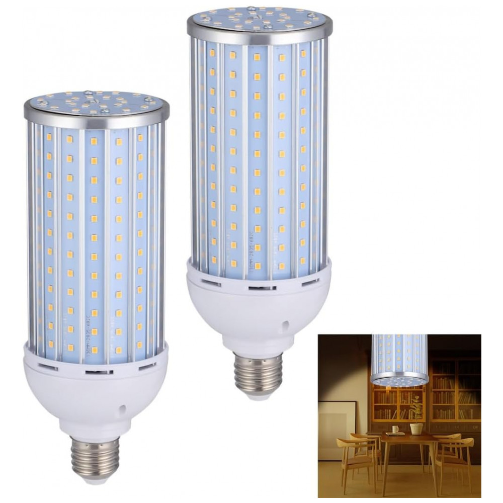 Kit 2 Lâmpadas LED Milho 60W E27 Luz Quente 3000K Econômicas para Uso Residencial e Comercial, Soquete E27 Durável e Alta Luminosidade,Kronabelle