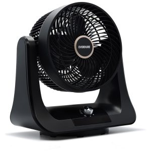 Ventilador de Mesa com 3 Velocidades Fluxo de Ar Direcionado e Baixo Ruído Perfeito para Quarto Sala e Escritório 110V 18W Everdure ED9GB Preto