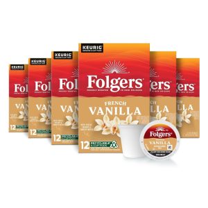 Keurig K Cup Biscotti de Baunilha 72u1u2 espresso FOLGERS 2550020043 Marrom