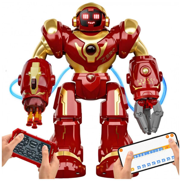 Robô Inteligente Holyton 5088 para Crianças, Grande Robô Programável STEM, com Controle por Voz, Controle por App, Olhos de LED,