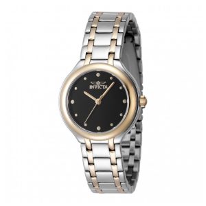 Relógio Feminino Invicta Wildflower 32mm em Aço Dourado e Preto 48229