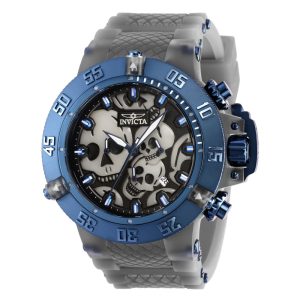 Relógio Masculino Invicta Subaqua Skull 50mm Cinza e Azul Escuro ZG37329