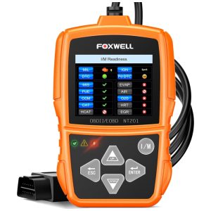 Scanner de Motor Automotivo Diagnóstico OBD2 com 10 Modos FOXWELL NT201 Laranja