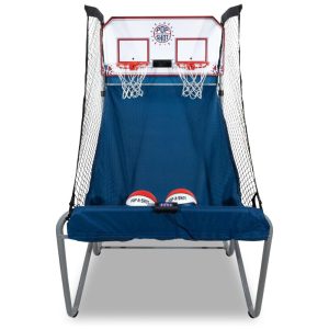 Basquete Eletrônico Pop-A-Shot Home Dual Shot Basquete de Arcade em Casa Pontuação com Sensor Infravermelho 16 Modos 7 Bolas.