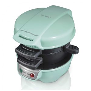 Hamilton Beach Sanduicheira Café da Manhã Menta 110V Anel Cozedor Ovos Removível