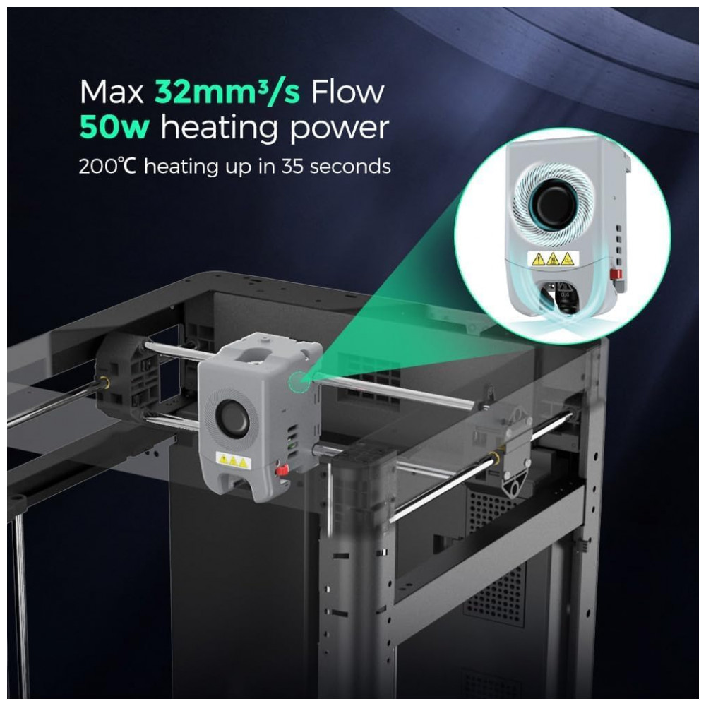 Impressora 3D FLASHFORGE AD5M Pro 600mms Alta Velocidade Core XY, Nivelamento Automático em 1 Clique, Impressão Silenciosa de 50dB com Câmera, - Imagem 6