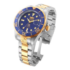Relógio Masculino Automático Invicta Grand Diver 47mm em Aço com Detalhes Dourados ZG3049