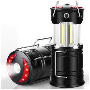 Lanterna LED Recarregáveis com 3 Imãs Super Potentes Luz 360 4 Modos de Iluminação EZORKAS Vermelho