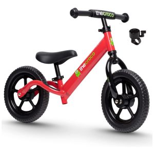 Bicicleta sem Pedal para Crianças de 2 a 5 Anos com Assento e Guidão Ajustáveis TheCroco Vermelha