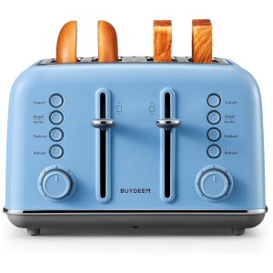 Adquira AGORA! Torradeira BUYDEEM DT640 4 Pães Estilo Vintage em Aço Inox Bagel e Muffin Bandeja Retirável 7 Níveis de Tostagem.