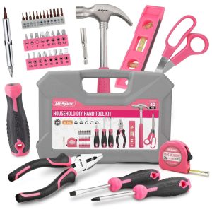D0001 Kit de Ferramentas com Maleta de Transporte 42 Peças HI SPEC D0001 US Rosa