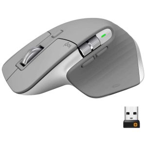 Mouse Ergonômico sem Fio Reduz a Tensão do Pulso com Bluetooth e Rolagem Ultrarrápida 4000 DPI LOGITECH 910 005692 Cinza