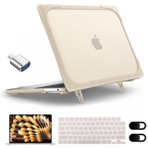 Capa Rígida Antichoque Caqui para MacBook Air 15″ (2023–2025 Modelos A3241/A3114/A2941 M2/M3/M4) – MEEgoodo