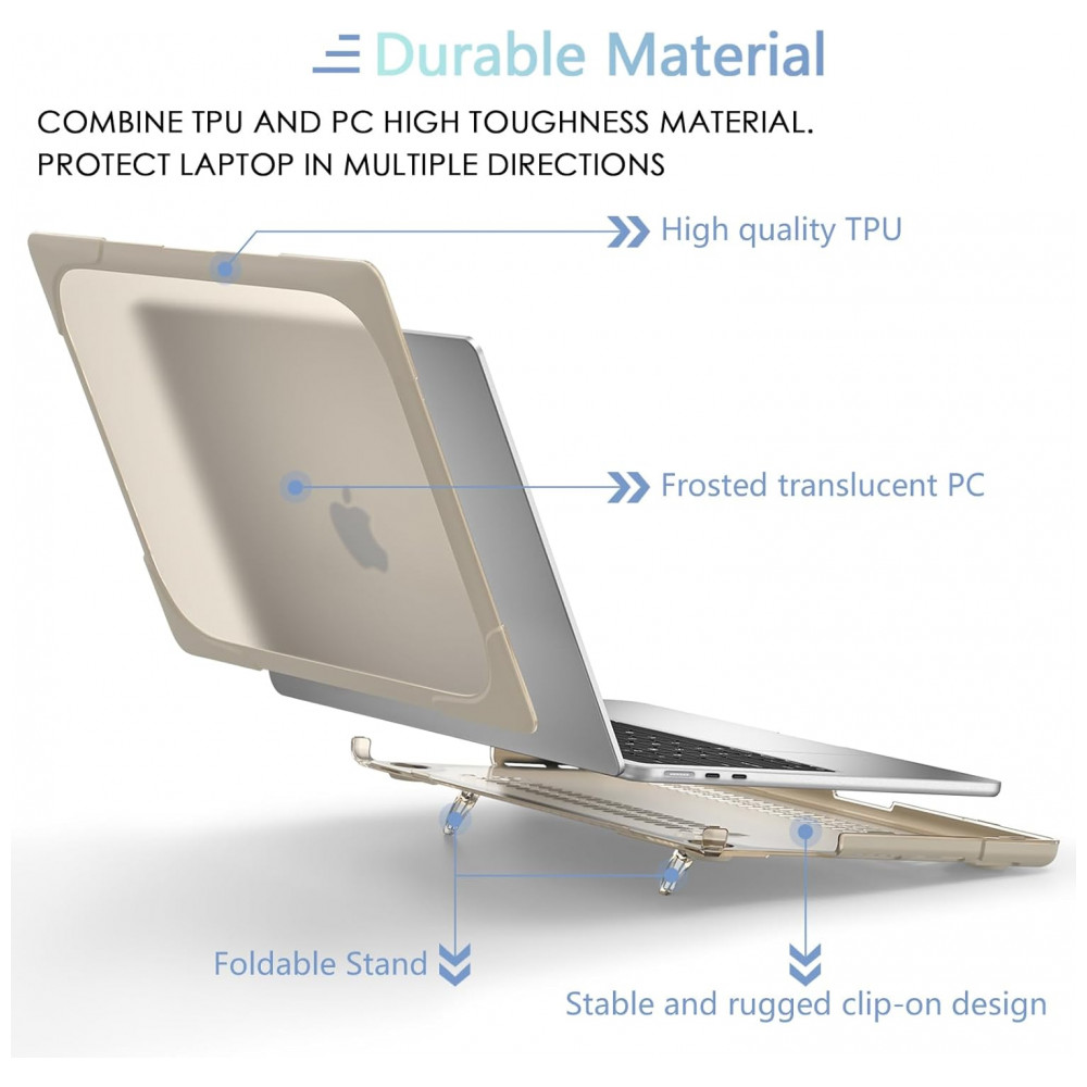 Capa Rígida Antichoque Caqui para MacBook Air 15″ (2023–2025 Modelos A3241/A3114/A2941 M2/M3/M4) – MEEgoodo - Imagem 4