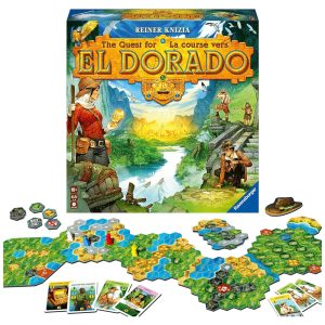 Jogo de Tabuleiro de Estratégia Ravensburger The Quest for El Dorado - Diversão Garantida para Crianças e Adultos!
