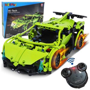 Carrinho de Controle Remoto Montável 453 Peças de 8 a 12 anos WISEPLAY Verde