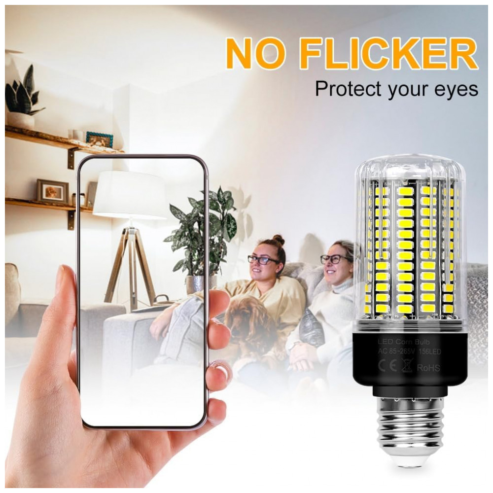 Lâmpadas LED tipo milho 30W 6 unidades, equivalentes a 300W, 3520 lúmens super brilhantes, luz diurna 6000K, base E26/E27, para ventilador,Duu Too - Imagem 4