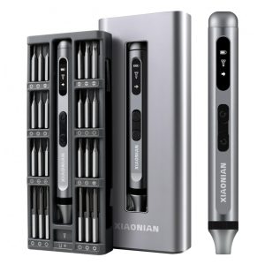 Kit de Chaves de Fenda Elétrico de Precisão XIAONIAN 52 Peças 37V Azul 48 Bits S2 Magnéticos USB-C