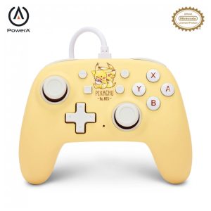 Controle PowerA Nano com fio Nintendo Switch Pikachu Friends - Design Pikachu Ergonomia Confortável Oficialmente Licenciado
