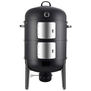 Churrasqueira a Carvão Portátil e Compacto serve até 8 Pessoas REALCOOK Preto