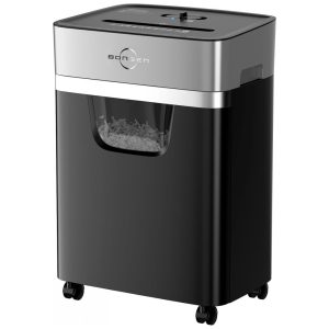 Triturador de Papel BONSEN 14 Folhas para Casa e Escritório Corte Cruzado Resistente com Cesto de 20 Litros Silenciosa para CDsCartões de Crédito
