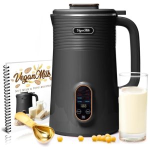 Máquina de Leite Vegetal 8 em 1 1L com Livro de Receitas e Acessórios Incluídos Roman Ventures Preta