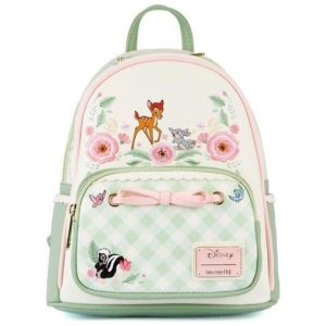 Mochila Escolar Infantil Loungefly Disney Bambi para Crianças a Partir de 3 Anos Verde Pastel