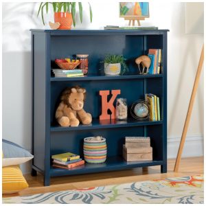 Estante infantil 3 prateleiras Guidecraft Taiga Azul-marinho em madeira pinus e MDF 106cm