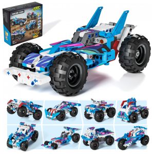 Kit Construção STEM Carro Off-road Pull Back Glikid 9 em 1 Technic para Crianças a Partir de 8 Anos