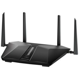 Nighthawk AX4200 Roteador Wi Fi Vel 4.2 Gbps 20 Aparelhos Área 185m2 NETGEAR RAX43 100NAS Preto