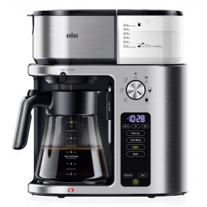 Cafeteira Braun MultiServe Plus 10 Copos Aço Inox KF9270SI 120V 1600W Programável Gelado Quente