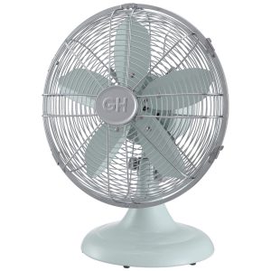 Ventilador de Mesa Retrô com 3 Velocidades 110V Good Housekeeping 92604 Verde Pastel