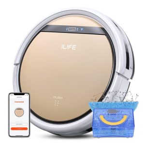 Aspirador de Pó Robô ILIFE V5s Plus com Conexão via APP WI FI e Auto Carregamento 110V Branco