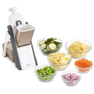 Picador de Legumes e Vegetais Ajustável com 30 Predefinições DASH DSM100 Cinza